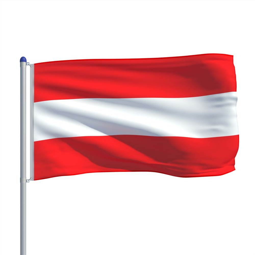 Austria Flag and Pole Aluminium 6 m