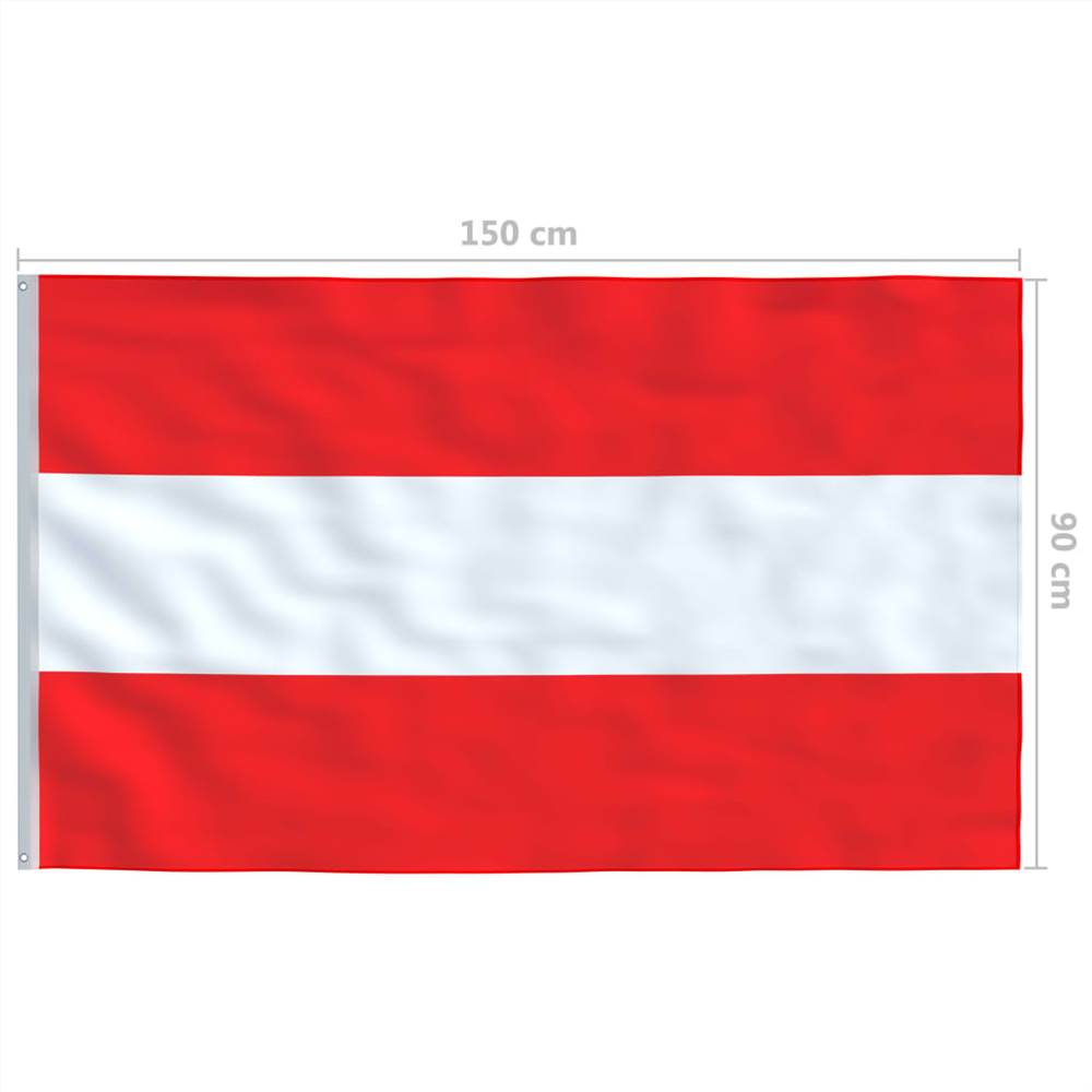 Austria Flag and Pole Aluminium 6 m