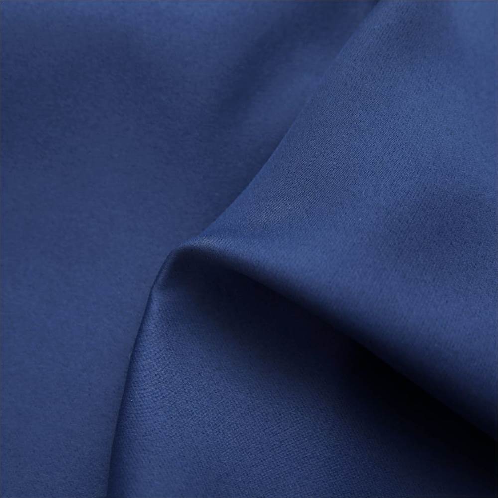 Blackout Curtain with Metal Rings Blue 290x245 cm