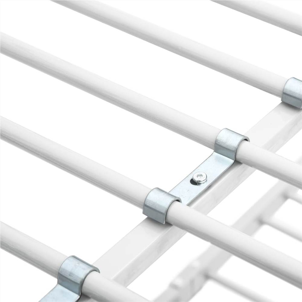 Bunk Bed Frame White Metal 140x200 cm/90x200 cm