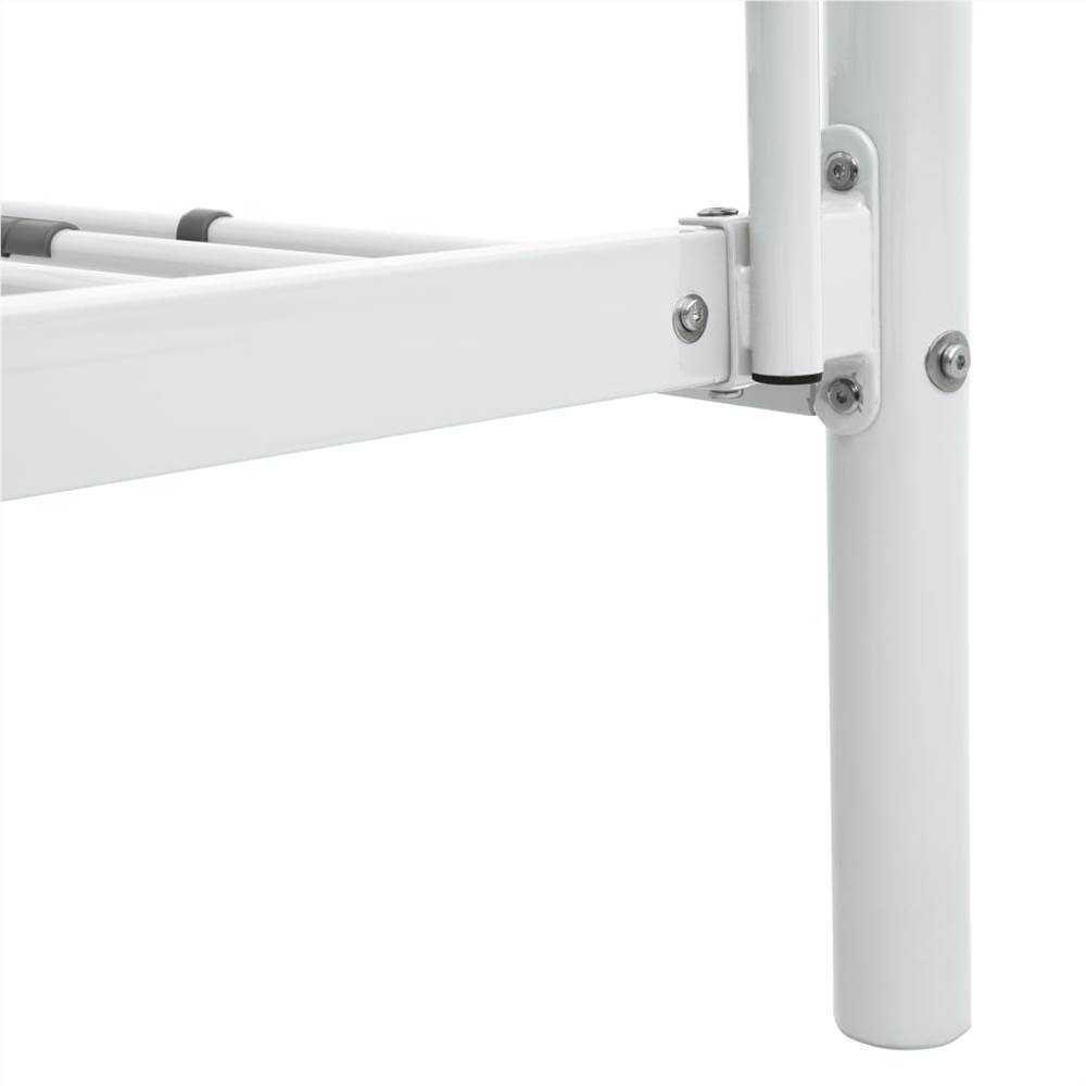 Bunk Bed Frame White Metal 140x200 cm/90x200 cm