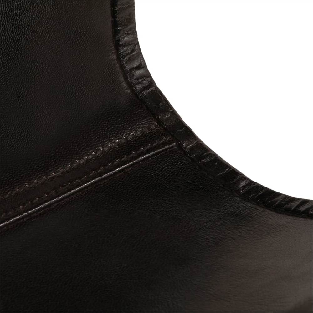 Butterfly Chairs 6 pcs Black Kids Size Real Leather