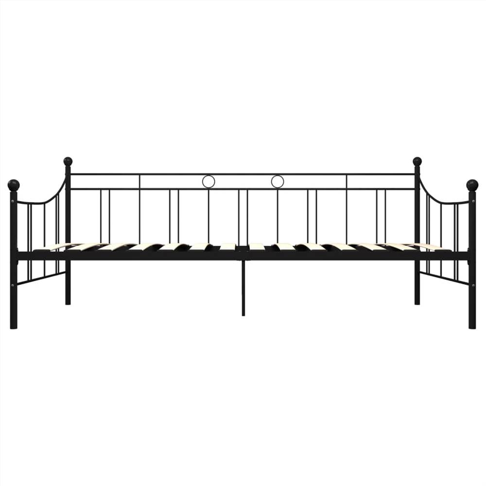 Daybed Frame Black Metal 90x200 cm