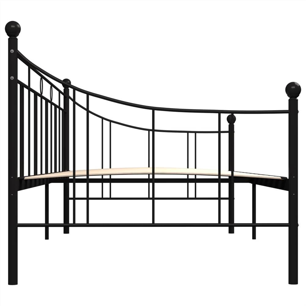 Daybed Frame Black Metal 90x200 cm