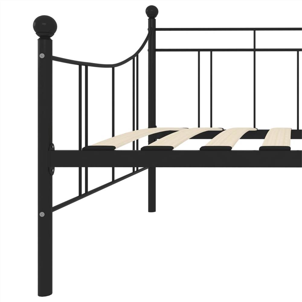Daybed Frame Black Metal 90x200 cm