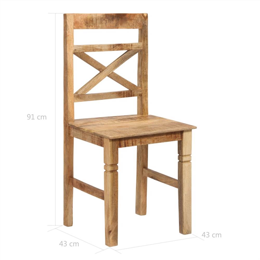 Dining Chairs 6 pcs Solid Mango Wood