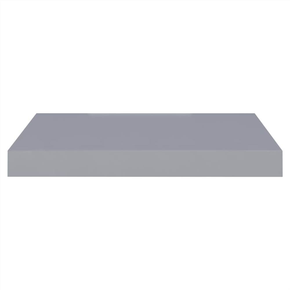 Floating Wall Shelves 2 pcs Grey 40x23x3.8 cm MDF