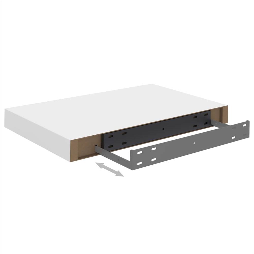 Floating Wall Shelves 4 pcs White 40x23x3.8 cm MDF