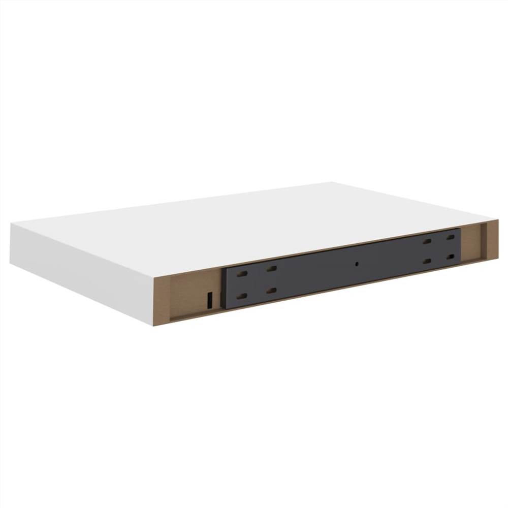 Floating Wall Shelves 4 pcs White 40x23x3.8 cm MDF