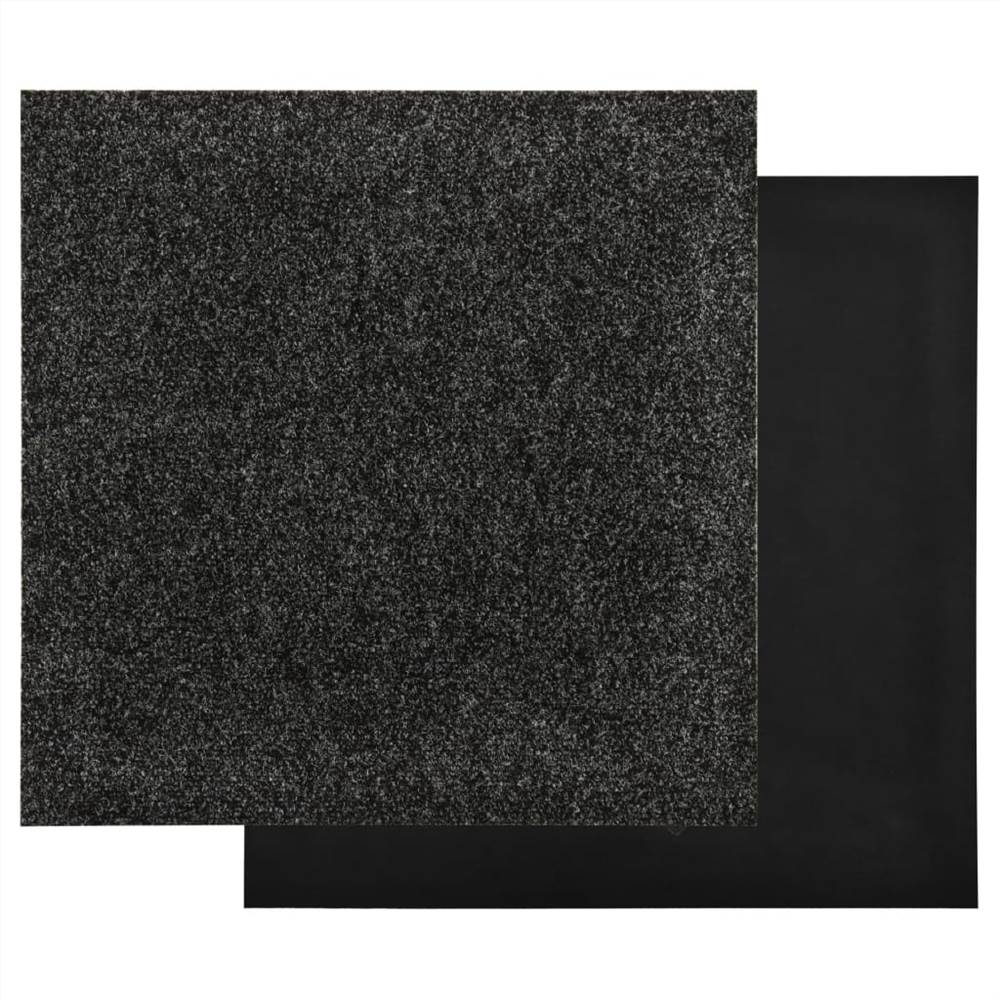 Floor Carpet Tiles 20 pcs 5 m² Black