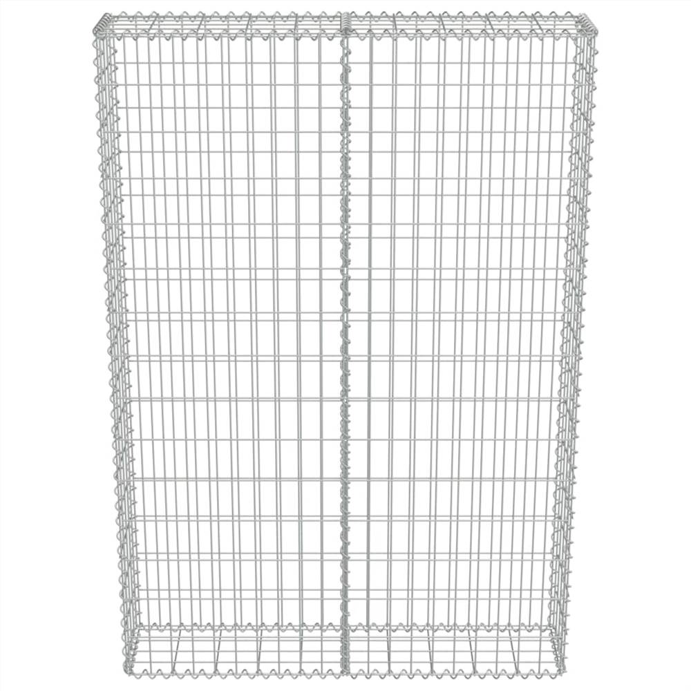 Gabion Wall with Covers Galvanised Steel 100x20x150 cm