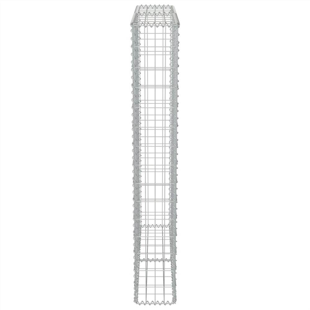 Gabion Wall with Covers Galvanised Steel 100x20x150 cm