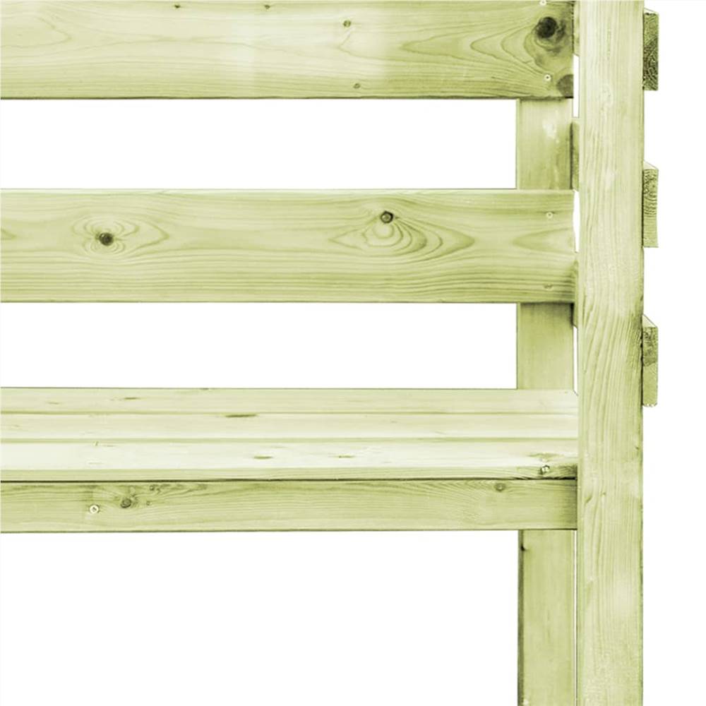 Garden Pergola with Bench 130x60x230 cm Impregnated Pinewood