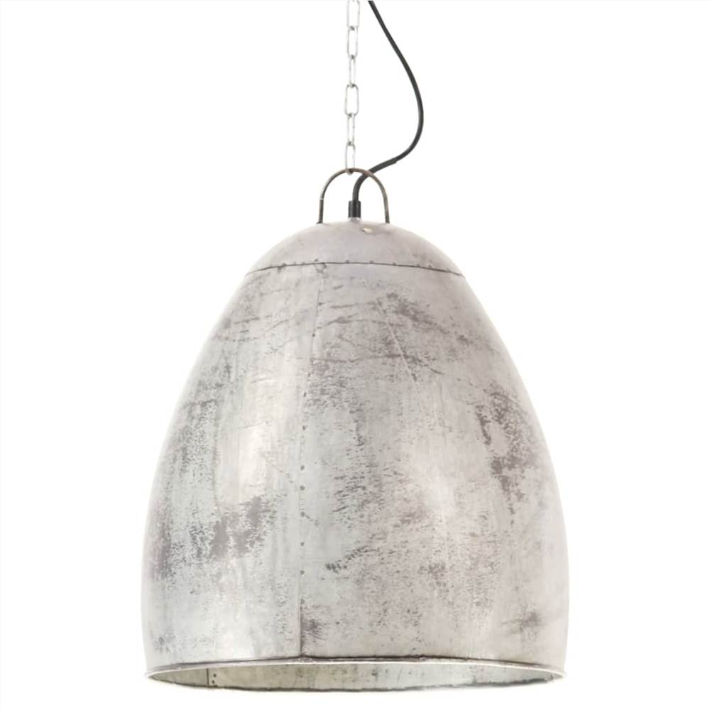 Industrial Hanging Lamp 25 W Silver Round 42 cm E27