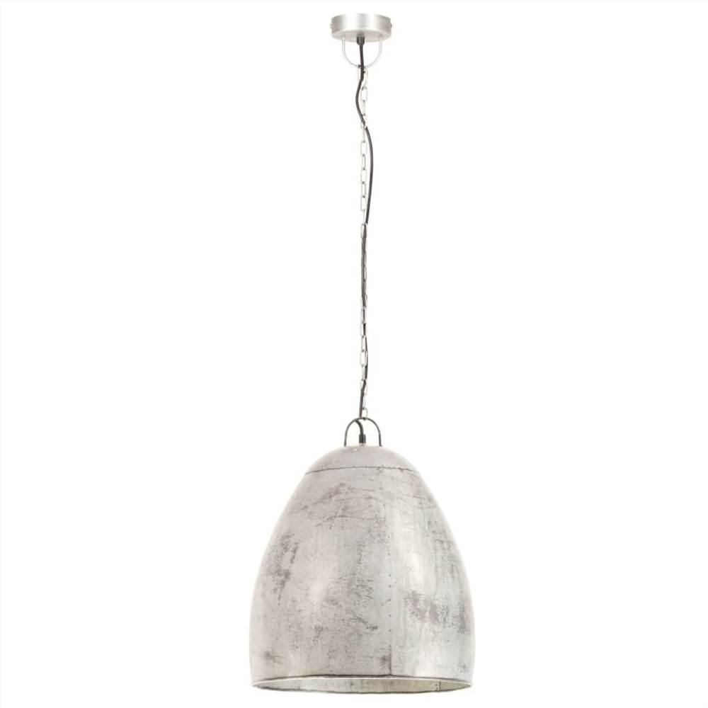 Industrial Hanging Lamp 25 W Silver Round 42 cm E27