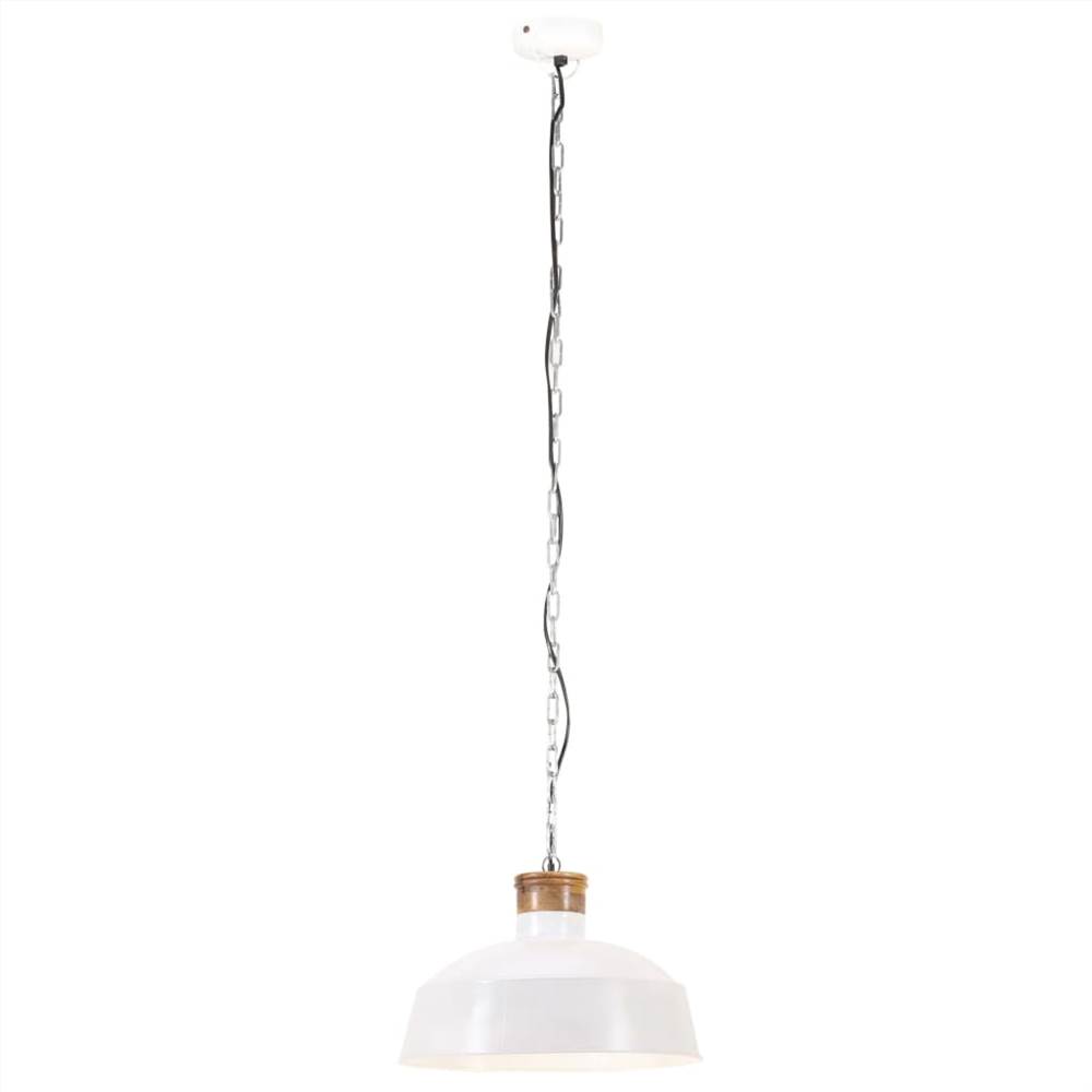 Industrial Hanging Lamp 42 cm White E27