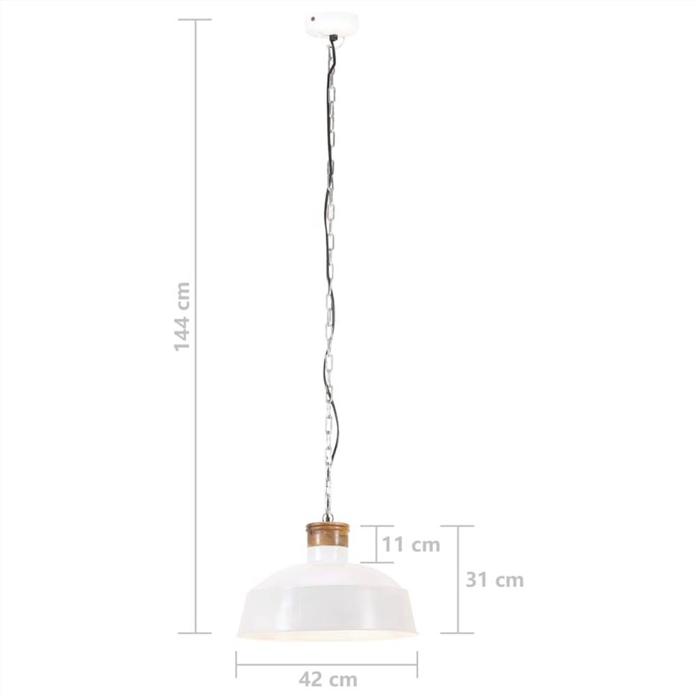 Industrial Hanging Lamp 42 cm White E27
