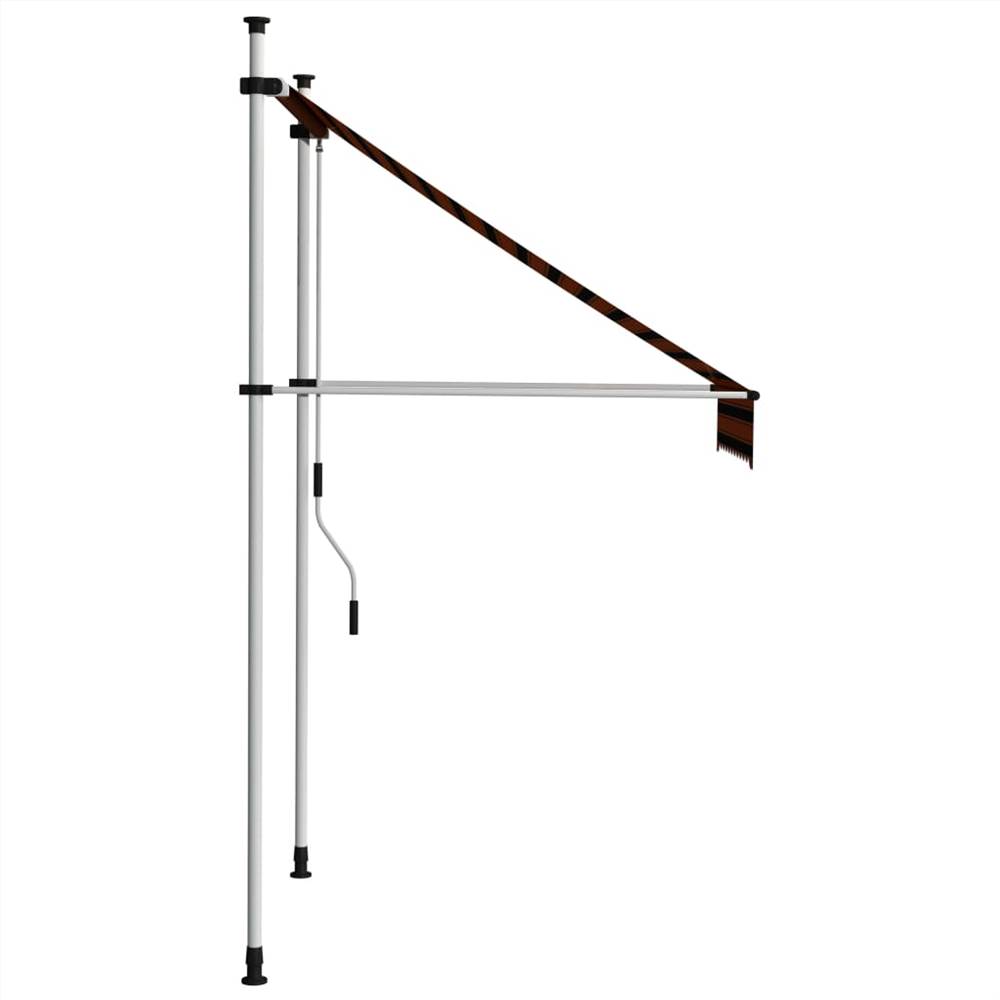 Manual Retractable Awning 100 cm Orange and Brown