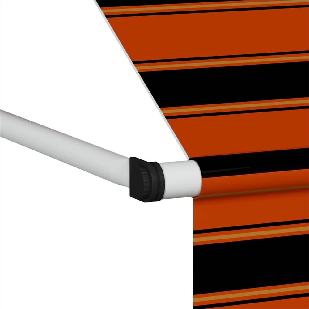 Manual Retractable Awning 100 cm Orange and Brown