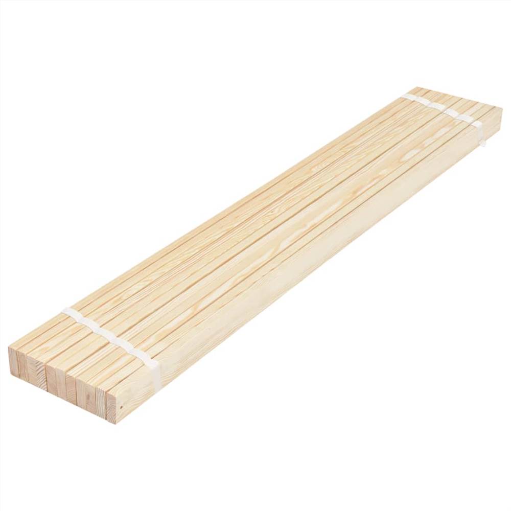 Roll-up Bed Base with 11 Slats 100x200 cm Solid Pinewood