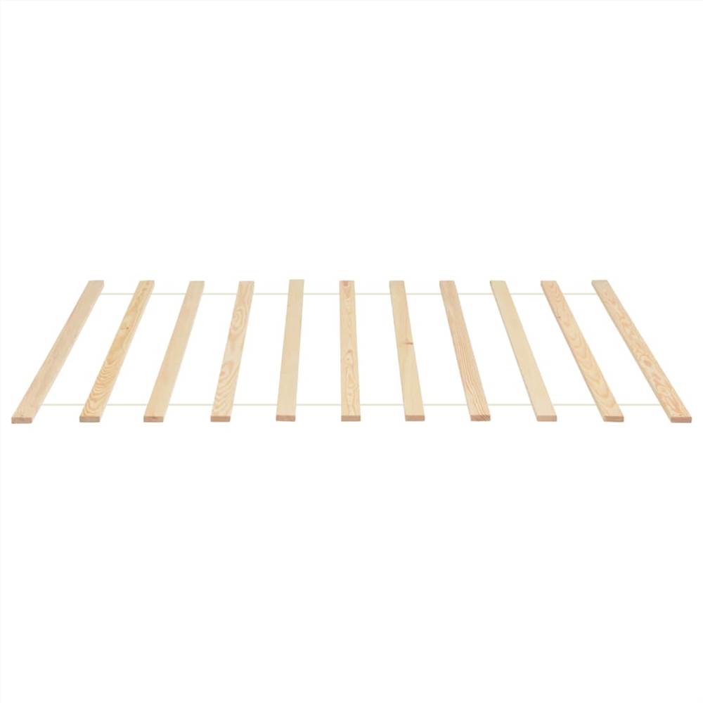 Roll-up Bed Base with 11 Slats 100x200 cm Solid Pinewood
