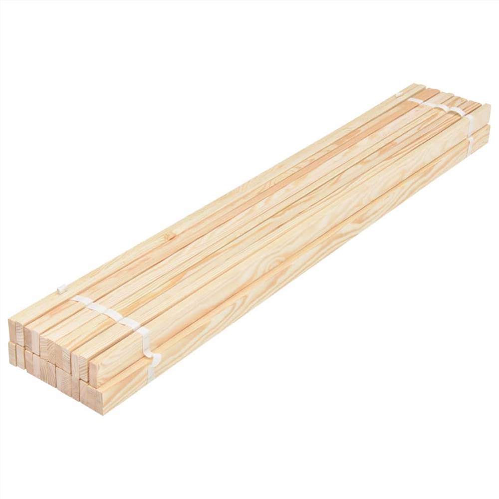 Roll-up Bed Base with 23 Slats 100x200 cm Solid Pinewood