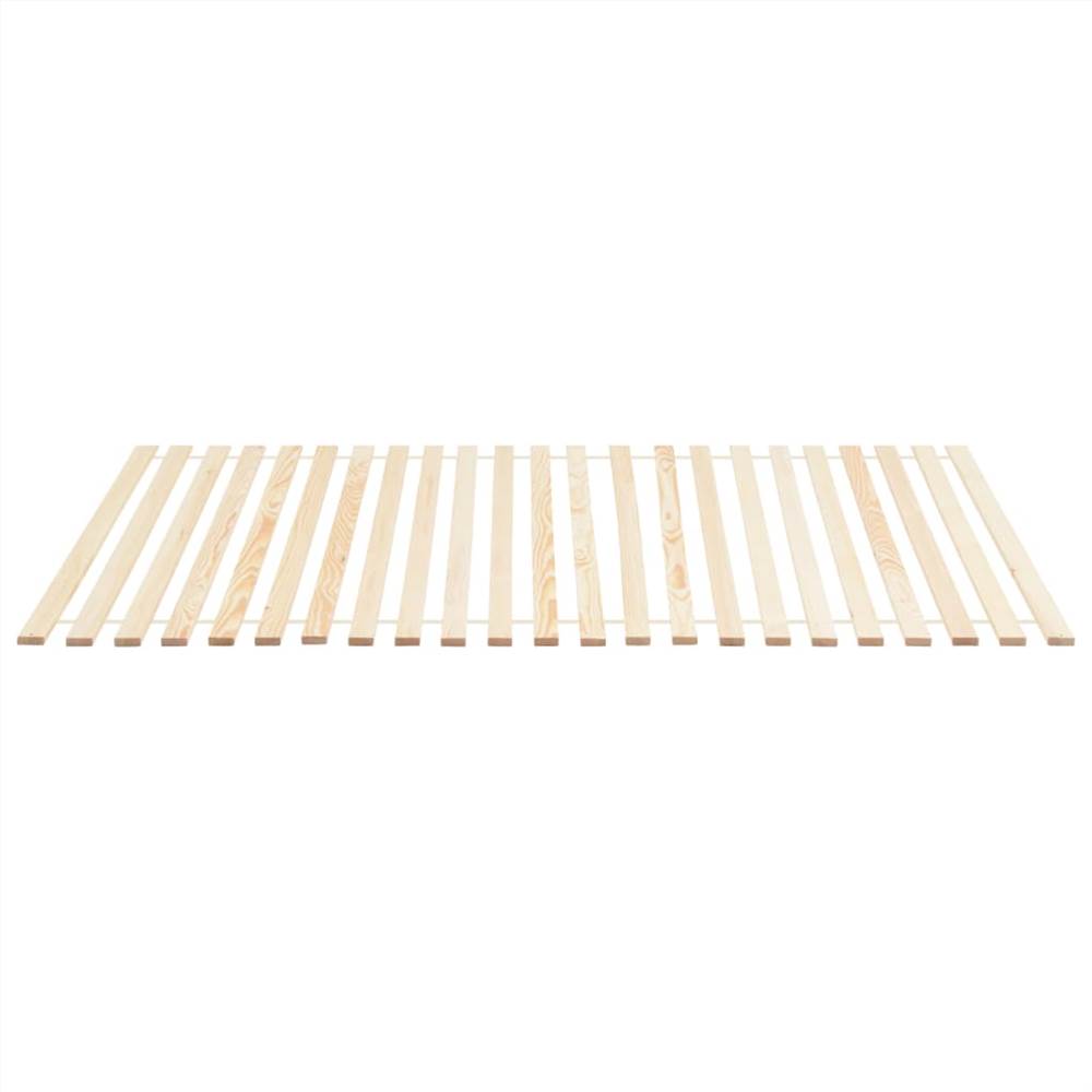 Roll-up Bed Base with 23 Slats 100x200 cm Solid Pinewood