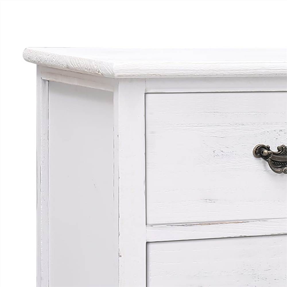 TV Cabinet Antique White 115x30x40 cm Wood