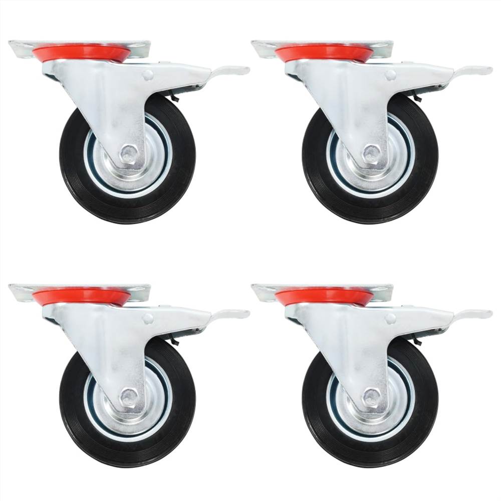 16 pcs Swivel Casters 100 mm