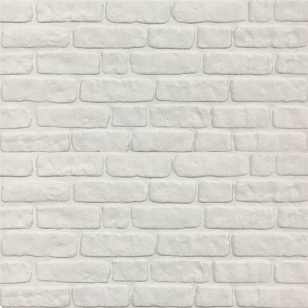 3D Wall Panels with White Brick Design 11 pcs EPS