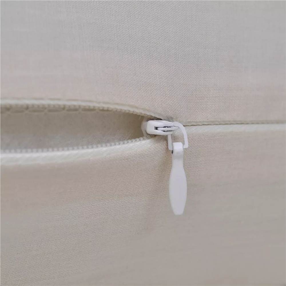 4 Beige Cushion Covers Cotton 80 x 80 cm