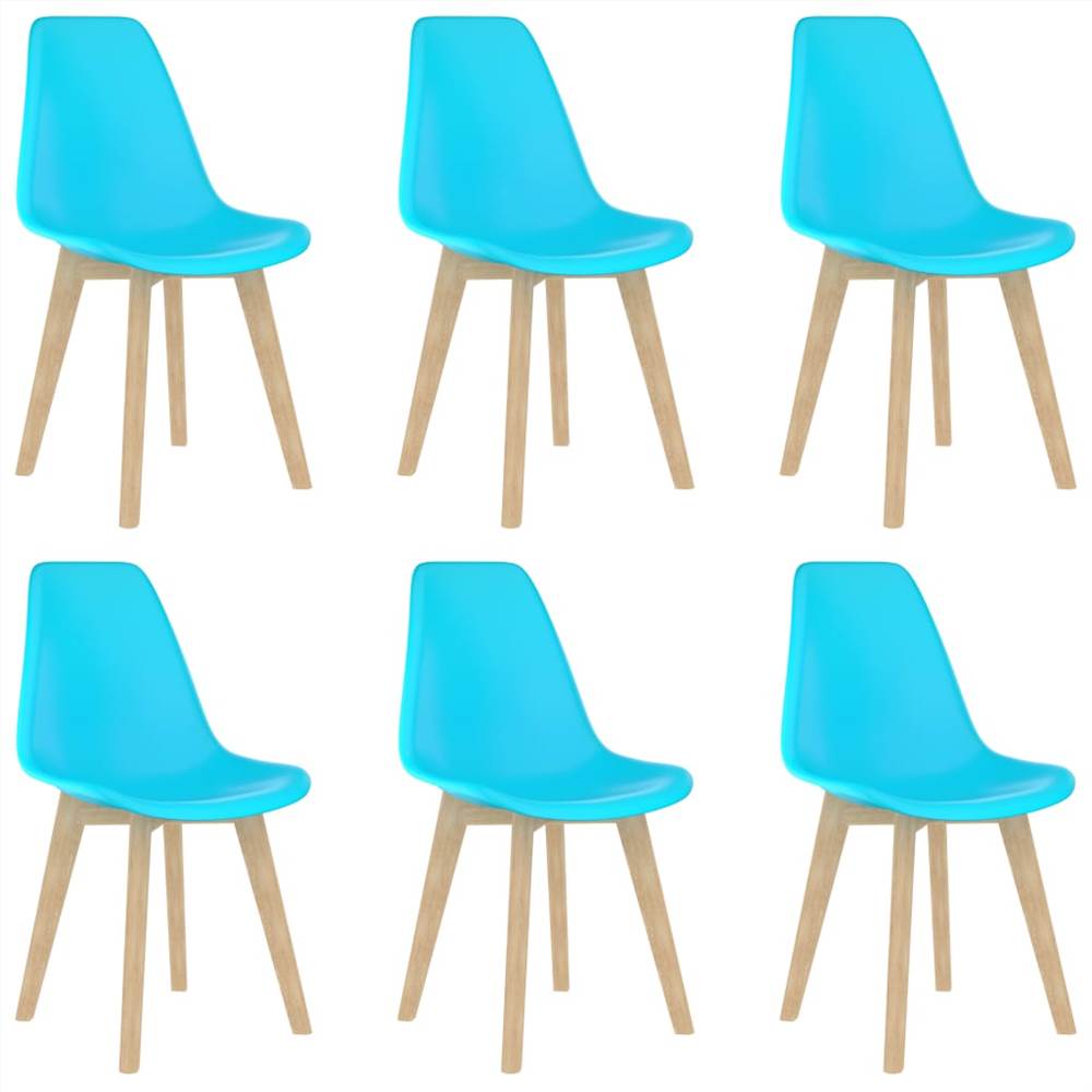 7 Piece Dining Set Blue