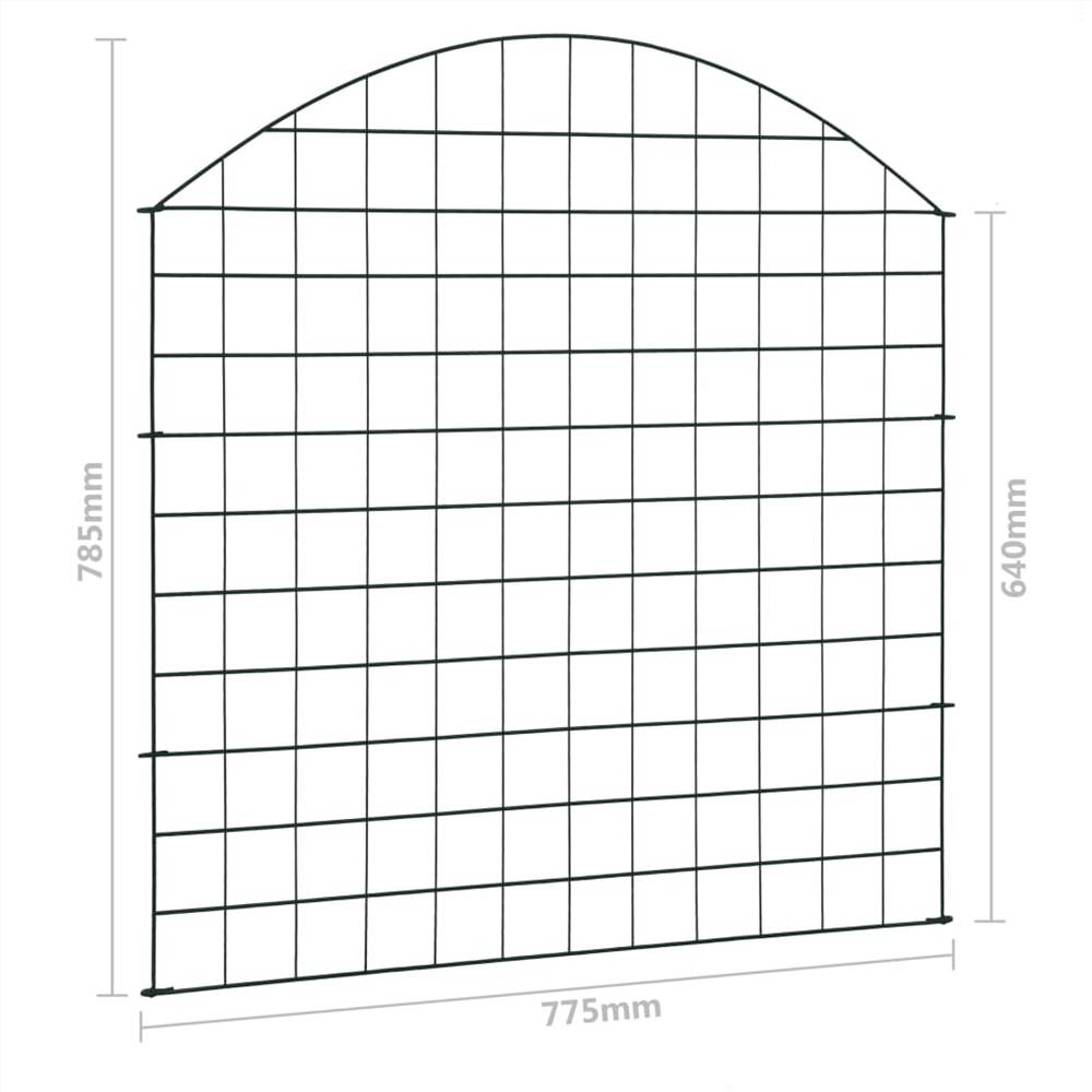 Arched Pond Fence Set 77.5x78.5 cm Green