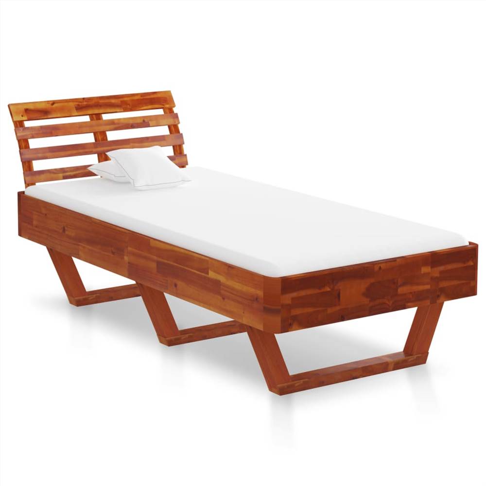 Bed Frame Solid Acacia Wood 100x200 cm