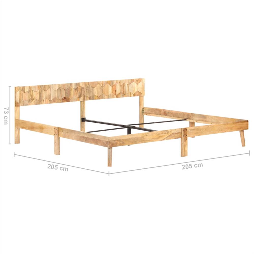 Bed Frame Solid Mango Wood 200x200 cm