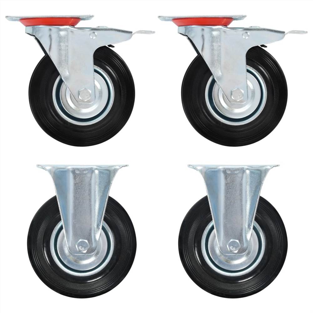 Casters 4 pcs 125 mm