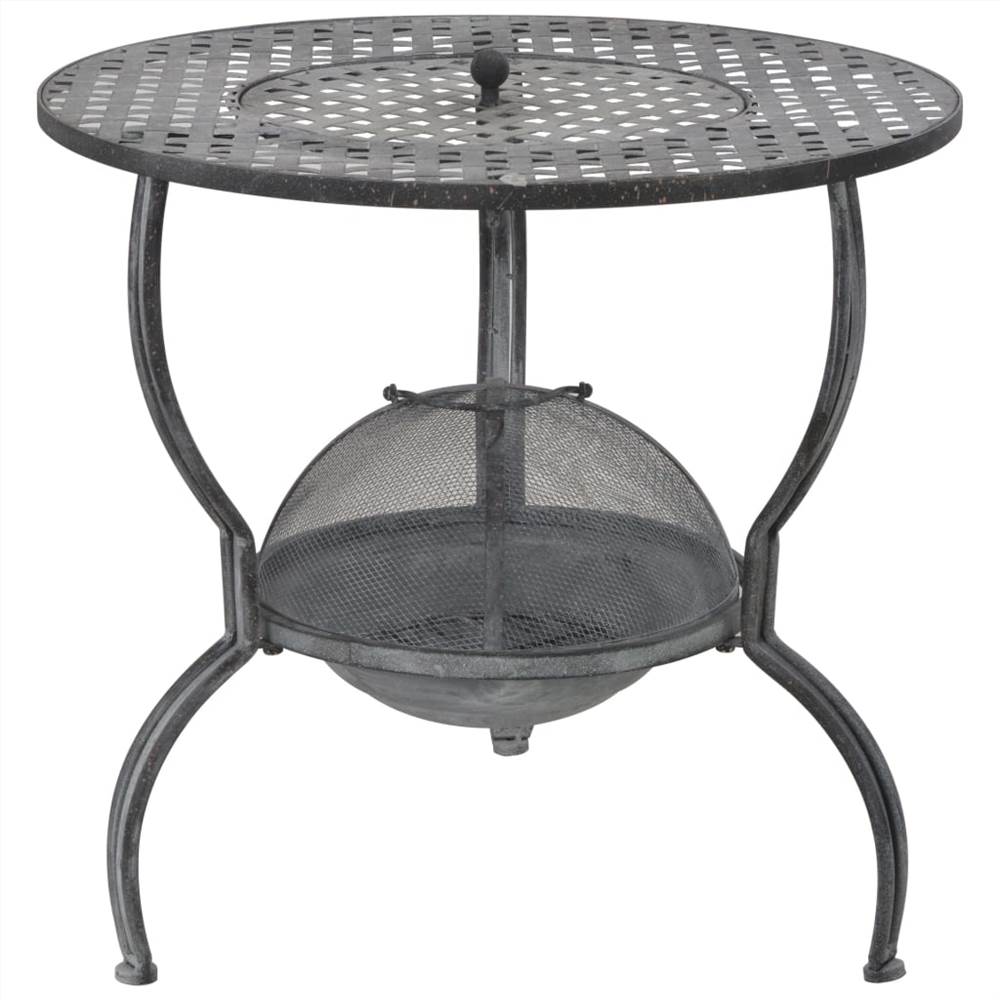 Charcoal BBQ Grill Antique Grey 70x67 cm