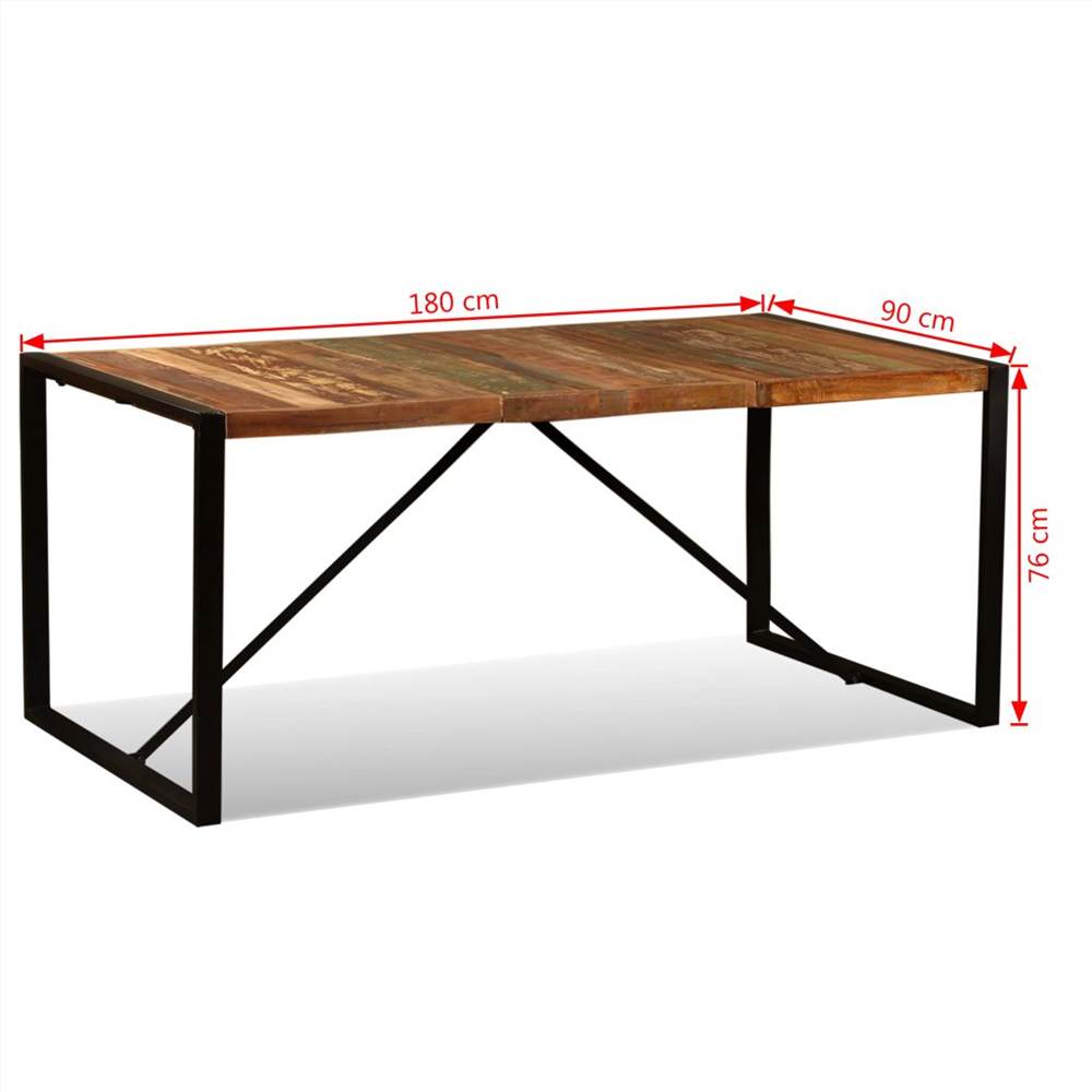 Dining Table Solid Reclaimed Wood 180 cm