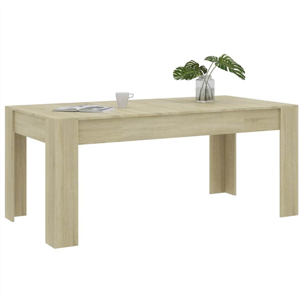 Dining Table Sonoma Oak 180x90x76 cm Chipboard