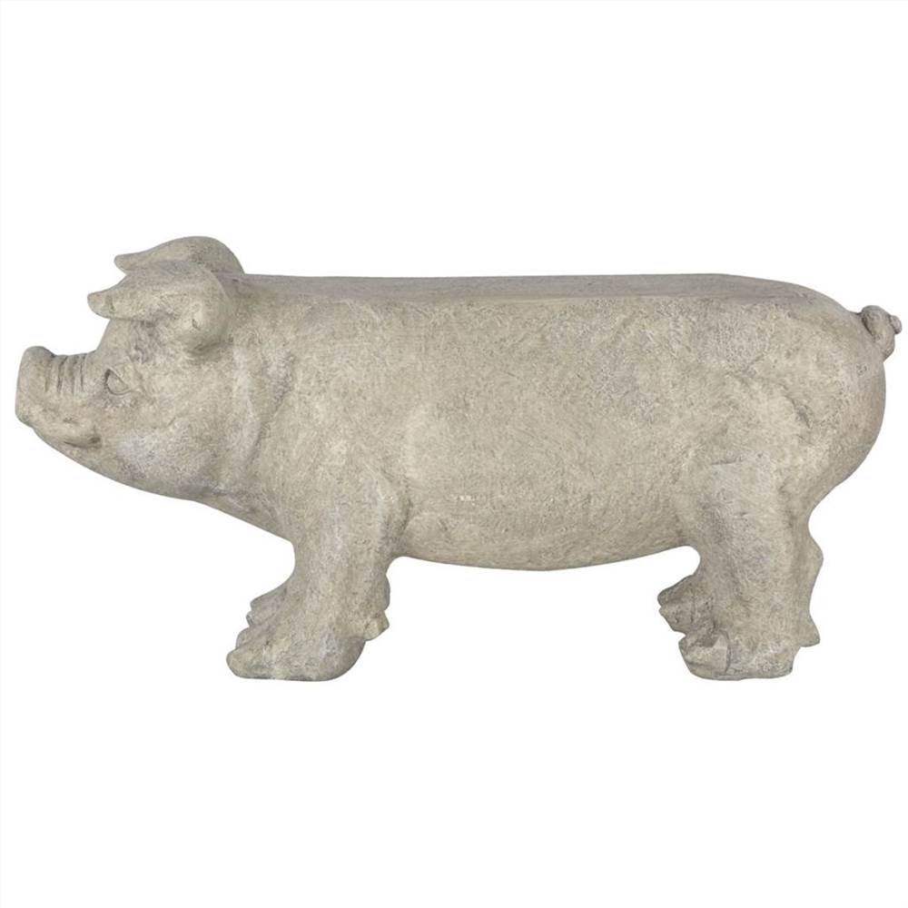 Esschert Design Stone Garden Bench Pig Grey AV13