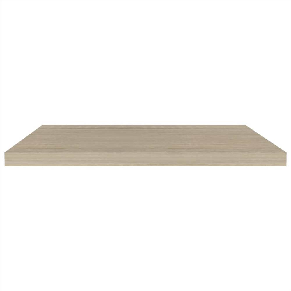 Floating Wall Shelves 4 pcs Oak 80x23.5x3.8 cm MDF
