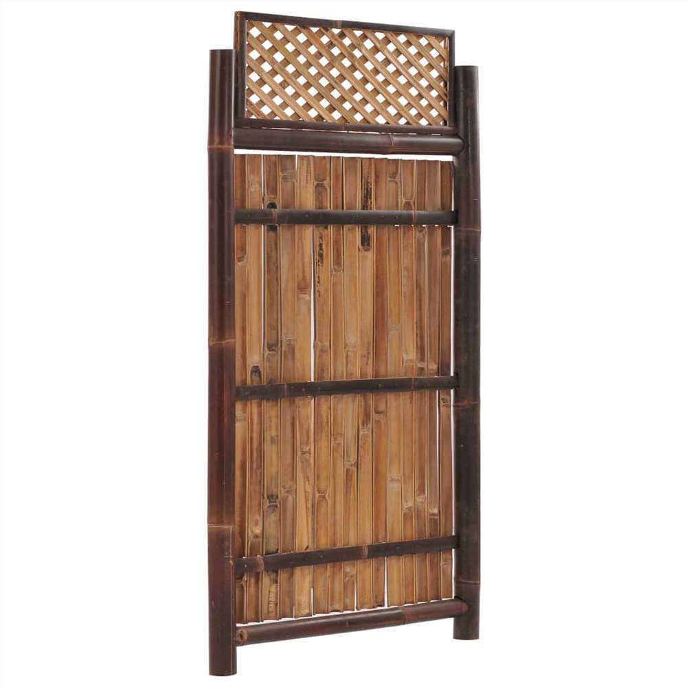 Garden Fence Panel with Trellis Bamboo 90x180 cm Dark Brown