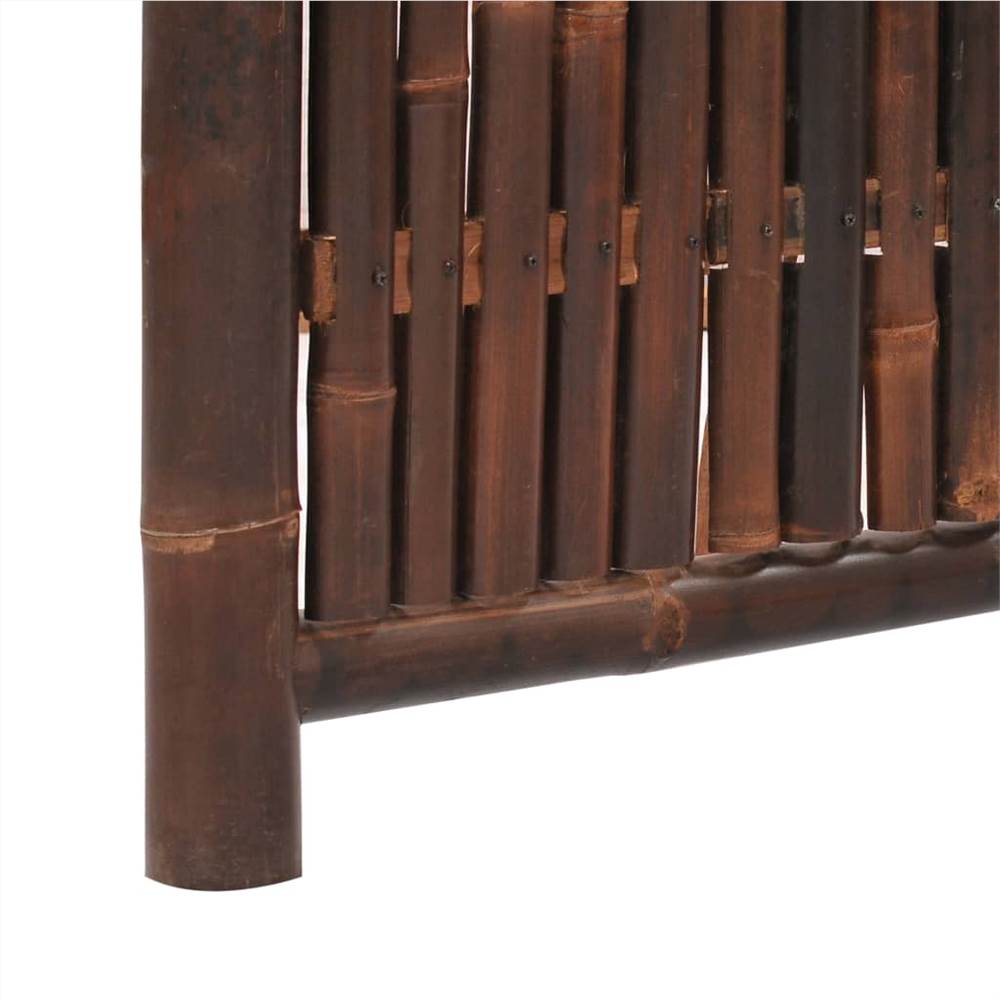 Garden Fence Panel with Trellis Bamboo 90x180 cm Dark Brown