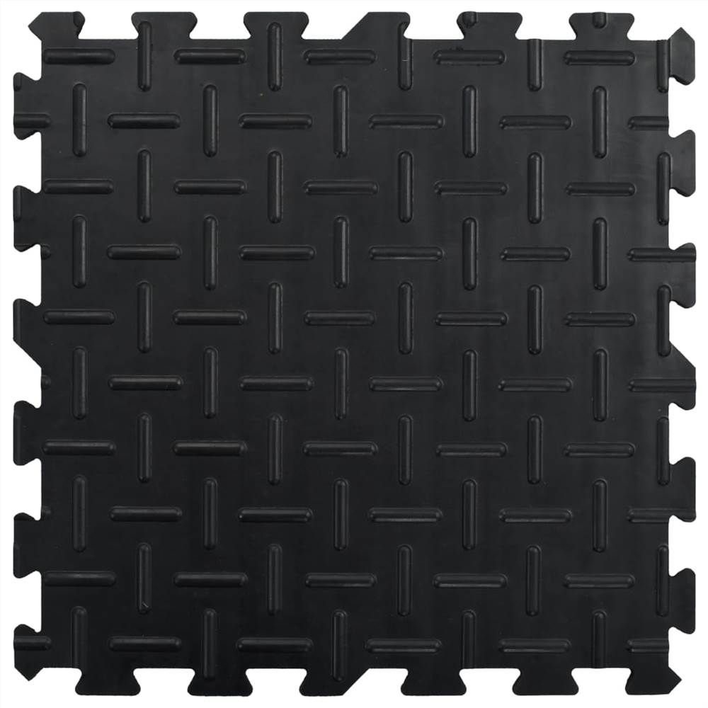 Interlocking Horse Stable Mats 4pcs Rubber 60x60cm 12mm Groove