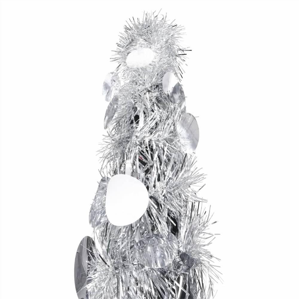 Pop-up Artificial Christmas Tree Silver 120 cm PET