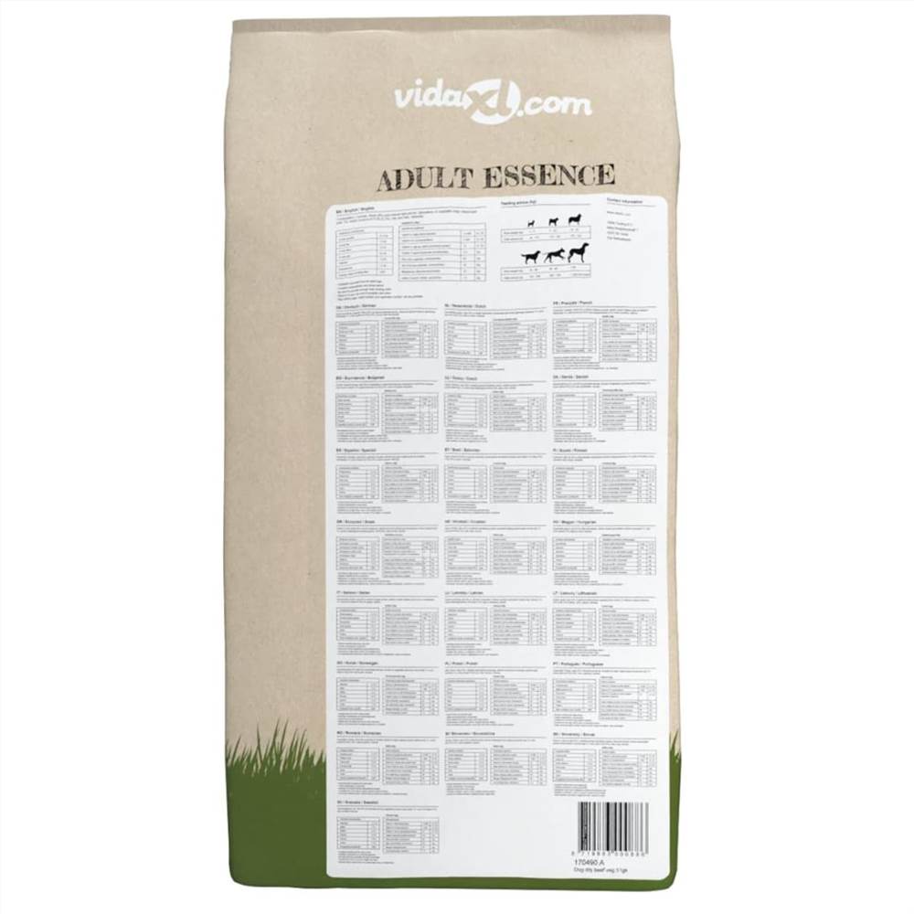 Premium Dry Dog Food Adult Essence Beef 2 pcs 30 kg