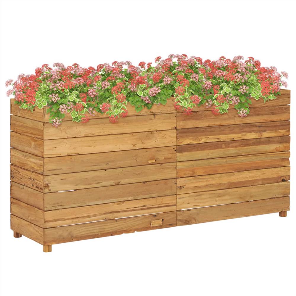 Raised Bed 150x40x72 cm Recycled Teak and Steel