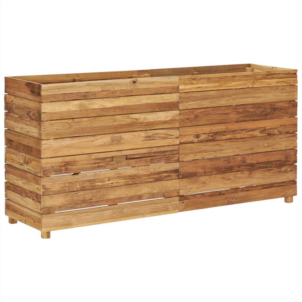 Raised Bed 150x40x72 cm Recycled Teak and Steel