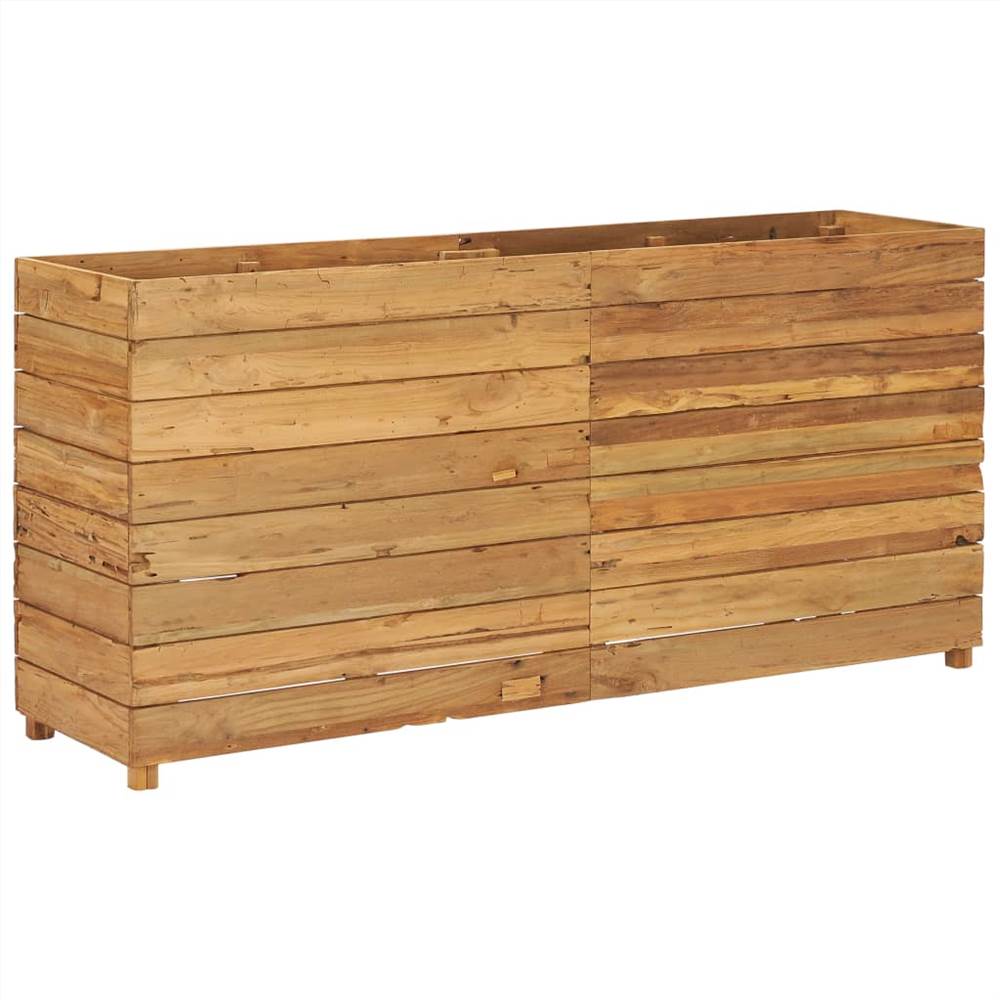 Raised Bed 150x40x72 cm Recycled Teak and Steel