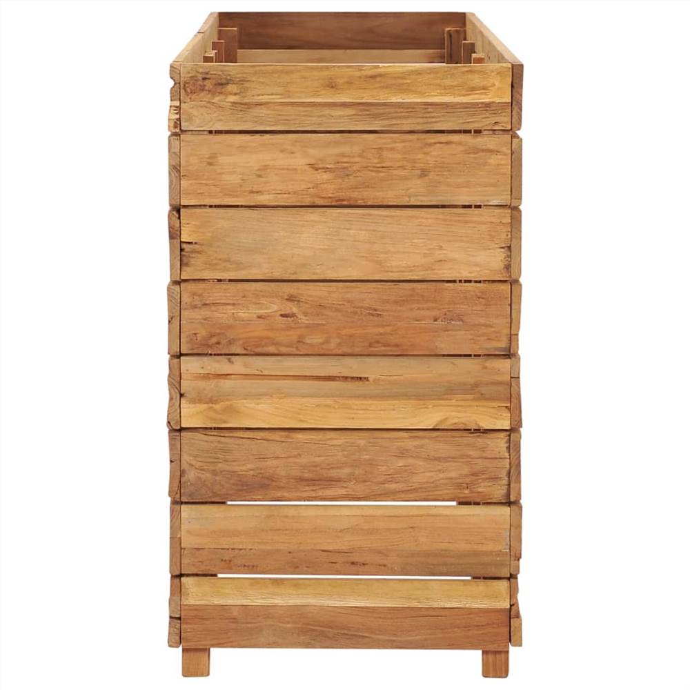 Raised Bed 150x40x72 cm Recycled Teak and Steel